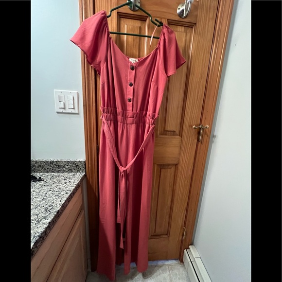 Monte salmon colored medium buttoned jumper - Picture 1 of 4